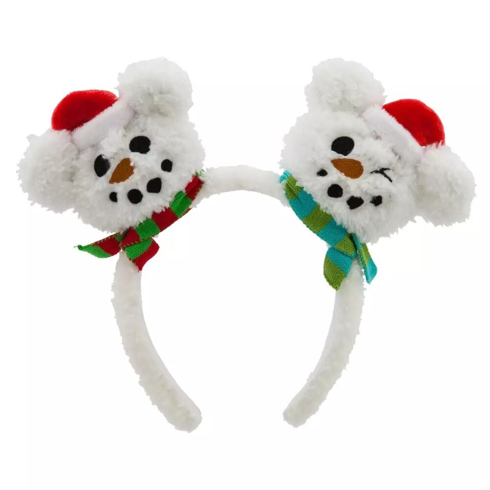 Mickey Mouse Snowman Holiday Ear Headband for Adults NWT